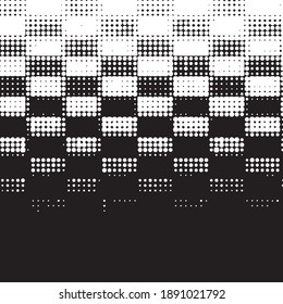 Abstract halftone background pattern. Monochrome geometric vector line illustration