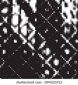 Abstract halftone background pattern. Monochrome geometric vector line illustration