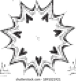 Resumen del patrón de fondo de medio tono. Ilustración de línea vectorial geométrica monocromática