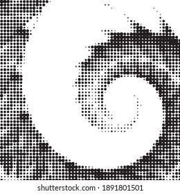 Abstract halftone background pattern. Monochrome geometric vector line illustration
