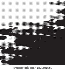 Abstract halftone background pattern. Monochrome geometric vector line illustration