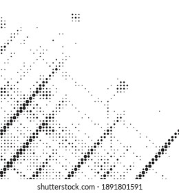 Abstract halftone background pattern. Monochrome geometric vector line illustration
