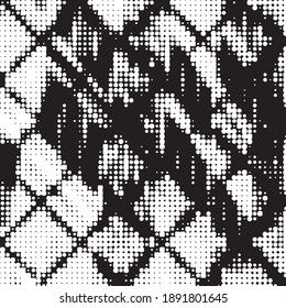 Abstract halftone background pattern. Monochrome geometric vector line illustration