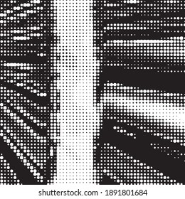 Abstract halftone background pattern. Monochrome geometric vector line illustration