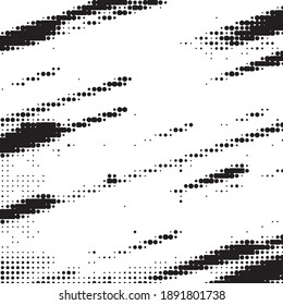 Abstract halftone background pattern. Monochrome geometric vector line illustration
