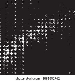 Abstract halftone background pattern. Monochrome geometric vector line illustration