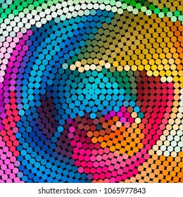 Abstract halftone background pattern. Spotted colorful vector line illustration
