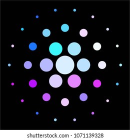 Abstract halftone background pattern. Spotted colorful vector line illustration
