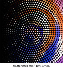 Abstract halftone background pattern. Spotted colorful vector line illustration
