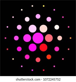 Abstract halftone background pattern. Spotted colorful vector line illustration
