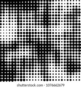Abstract halftone background pattern. Spotted monochrome vector line illustration
