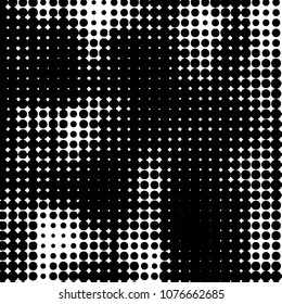 Abstract halftone background pattern. Spotted monochrome vector line illustration
