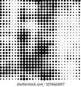 Abstract halftone background pattern. Spotted monochrome vector line illustration
