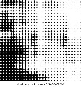 Abstract halftone background pattern. Spotted monochrome vector line illustration
