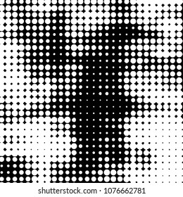 Abstract halftone background pattern. Spotted monochrome vector line illustration
