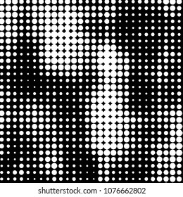 Abstract halftone background pattern. Spotted monochrome vector line illustration
