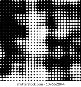 Abstract halftone background pattern. Spotted monochrome vector line illustration
