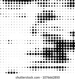 Abstract halftone background pattern. Spotted monochrome vector line illustration
