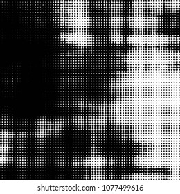 Abstract halftone background pattern. Spotted monochrome vector line illustration
