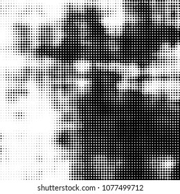 Abstract halftone background pattern. Spotted monochrome vector line illustration
