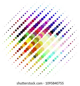 Abstract halftone background pattern. Spotted colorful vector line illustration

