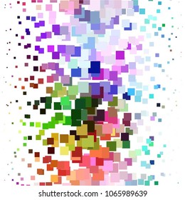 Abstract halftone background pattern. Squared colorful vector line illustration
