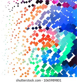 Abstract halftone background pattern. Squared colorful vector line illustration
