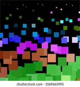 Abstract halftone background pattern. Squared colorful vector line illustration
