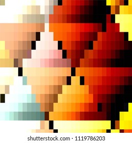 Abstract halftone background pattern. Squared colorful vector line illustration
