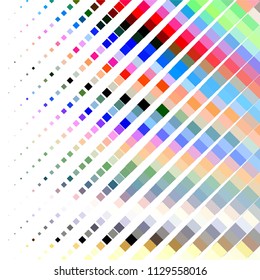 Abstract halftone background pattern. Squared colorful vector line illustration
