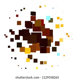 Abstract halftone background pattern. Squared colorful vector line illustration
