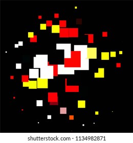 Abstract halftone background pattern. Squared colorful vector line illustration
