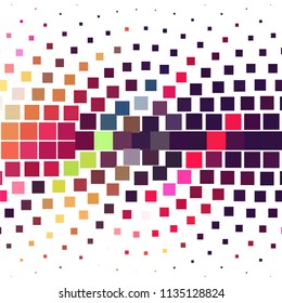 Abstract halftone background pattern. Squared colorful vector line illustration
