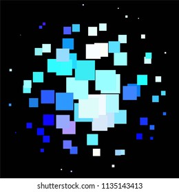 Abstract halftone background pattern. Squared colorful vector line illustration
