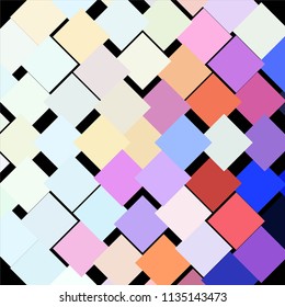 Abstract halftone background pattern. Squared colorful vector line illustration
