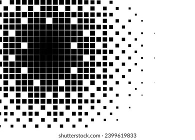 Resumen Patrón de textura de punto polka de fondo semitoneado en color blanco y negro