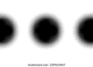 Abstraktes Halftone-Hintergrund Polka-Punktmuster auf schwarz-weißer Farbe