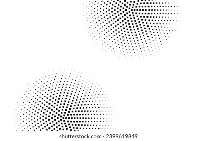 Resumen Patrón de textura de punto polka de fondo semitoneado en color blanco y negro
