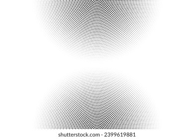 Resumen Patrón de textura de punto polka de fondo semitoneado en color blanco y negro