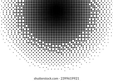 Abstract Halftone Background Polka dot texture pattern on black and white color