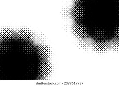 Abstract Halftone Background Polka dot texture pattern on black and white color