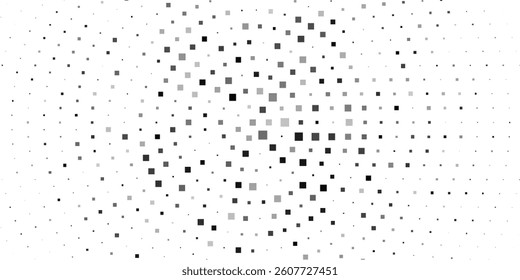 Abstract Halftone Background Polka dot texture pattern on black and white color