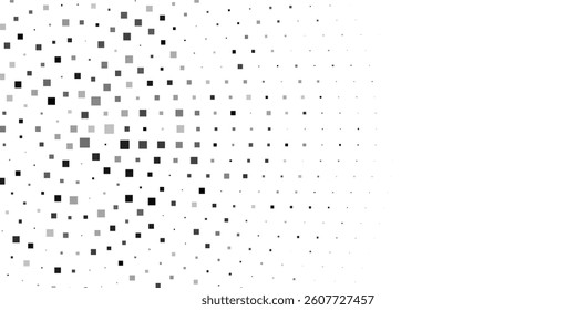 Abstract Halftone Background Polka dot texture pattern on black and white color