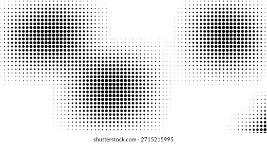 Fondo Abstractas de semitono Patrón de textura de lunares en color blanco y negro