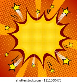 Abstract halftone background pop art retro vector illustration. Comic book style imitation.