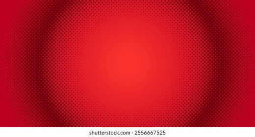 Abstract halftone background in red and black tones. Vector illustration.