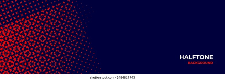 Fondo Abstractas de semitonos. Semitono rojo sobre fondo azul marino muy útil para el Anuncio en las redes sociales y el Sitio web