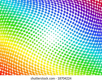 Abstract halftone background with RGB spectrum
