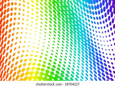 Abstract halftone background with RGB spectrum