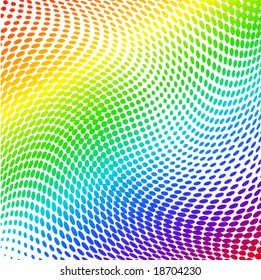 Abstract halftone background with RGB spectrum